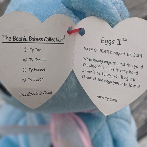 Ty Easter Egg Beanie Baby and Butterfly Easter Pooh Bear Vintage Bundle Set of 2 - Picture 5 of 12